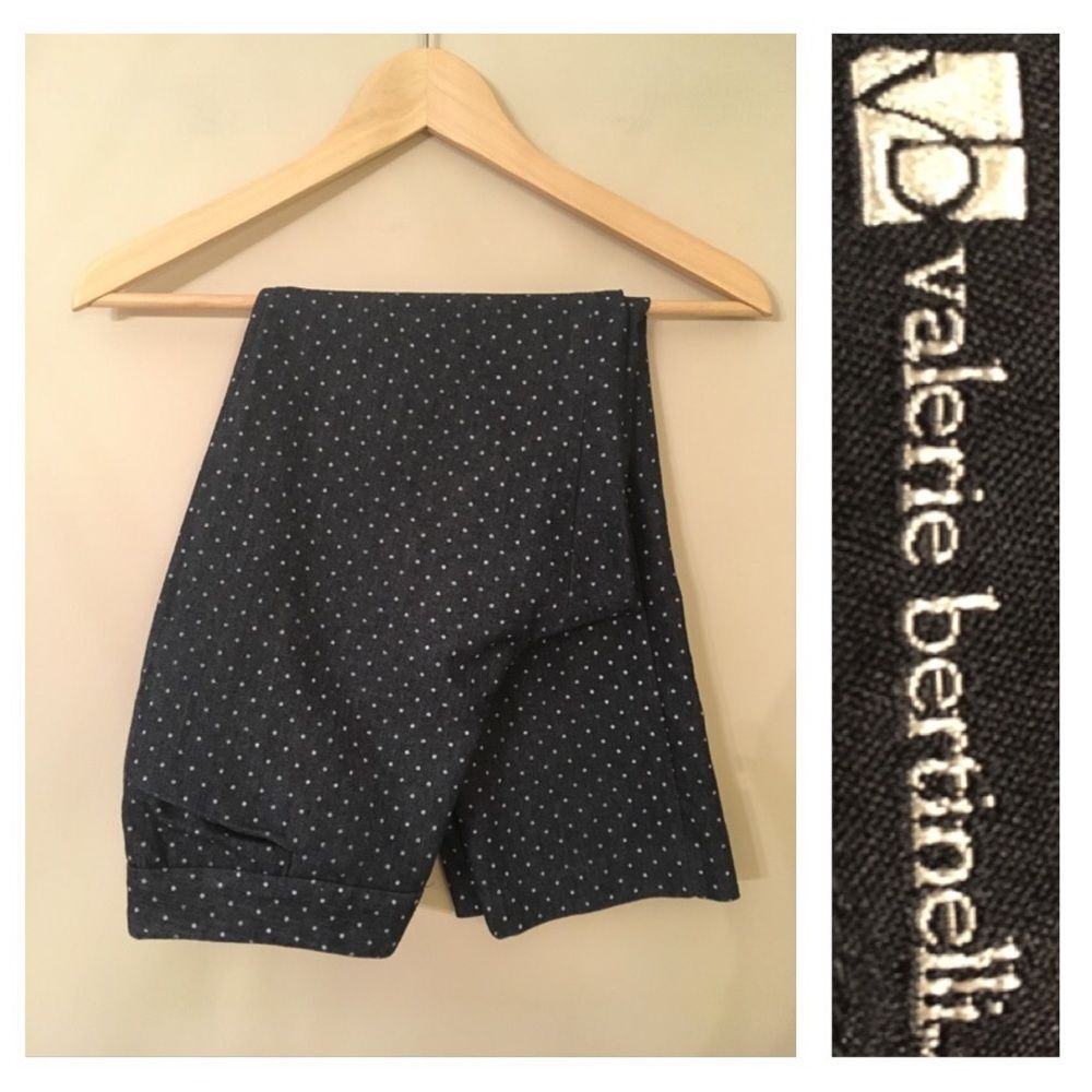 V. Bertinelli Dress Denim Capri Pants Polka Dots 6 - Picture 2 of 8